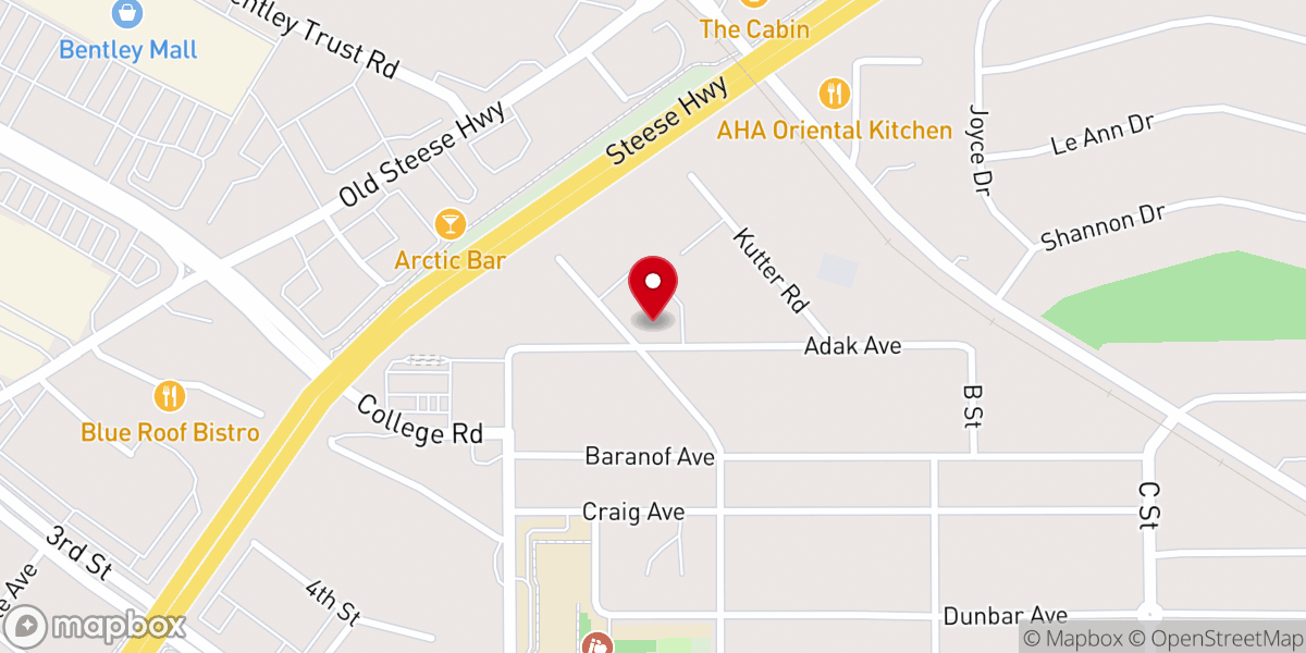Map showing location of Bible Baptist Church