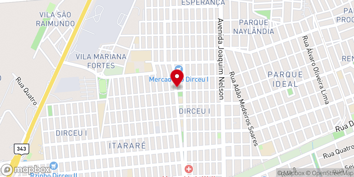 Map showing location of Santuário Arquidiocesano São Francisco de Assis