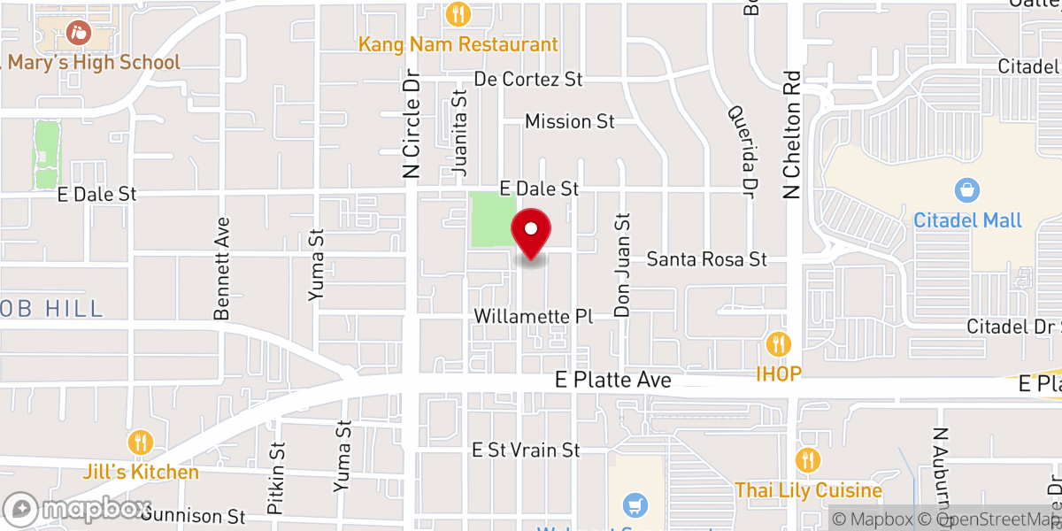 Map showing location of Restored Hope Church
