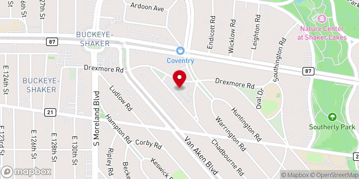 Map showing location of Heights Christian Church