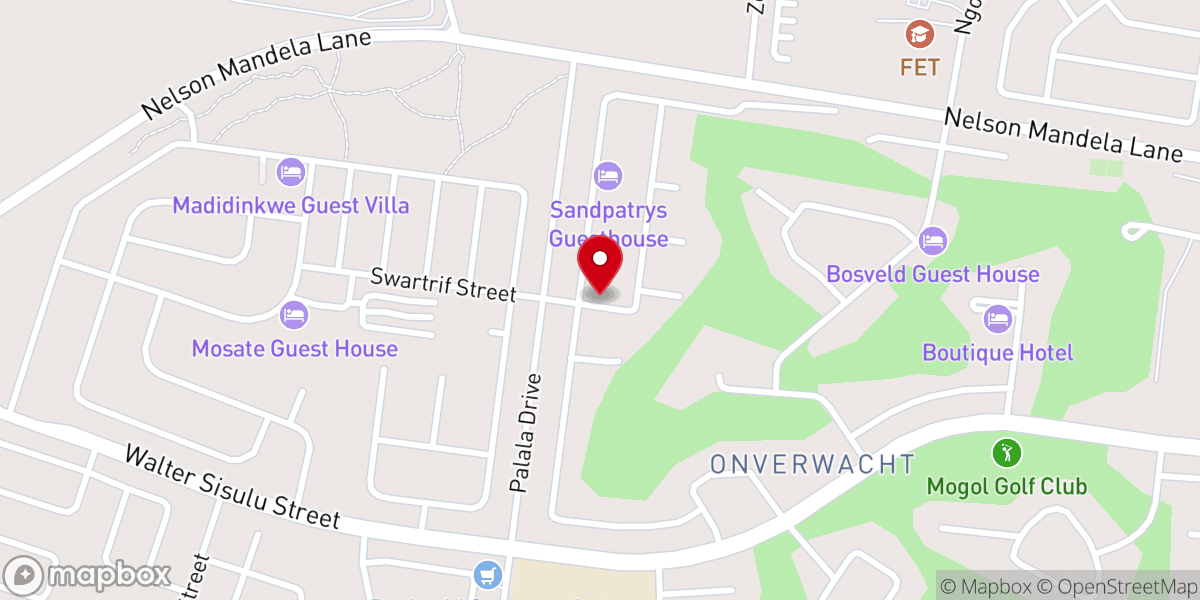 Map showing location of EG Kerk Ellisras