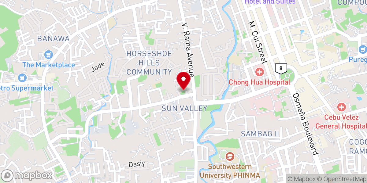 Map showing location of Grace Baptist Church