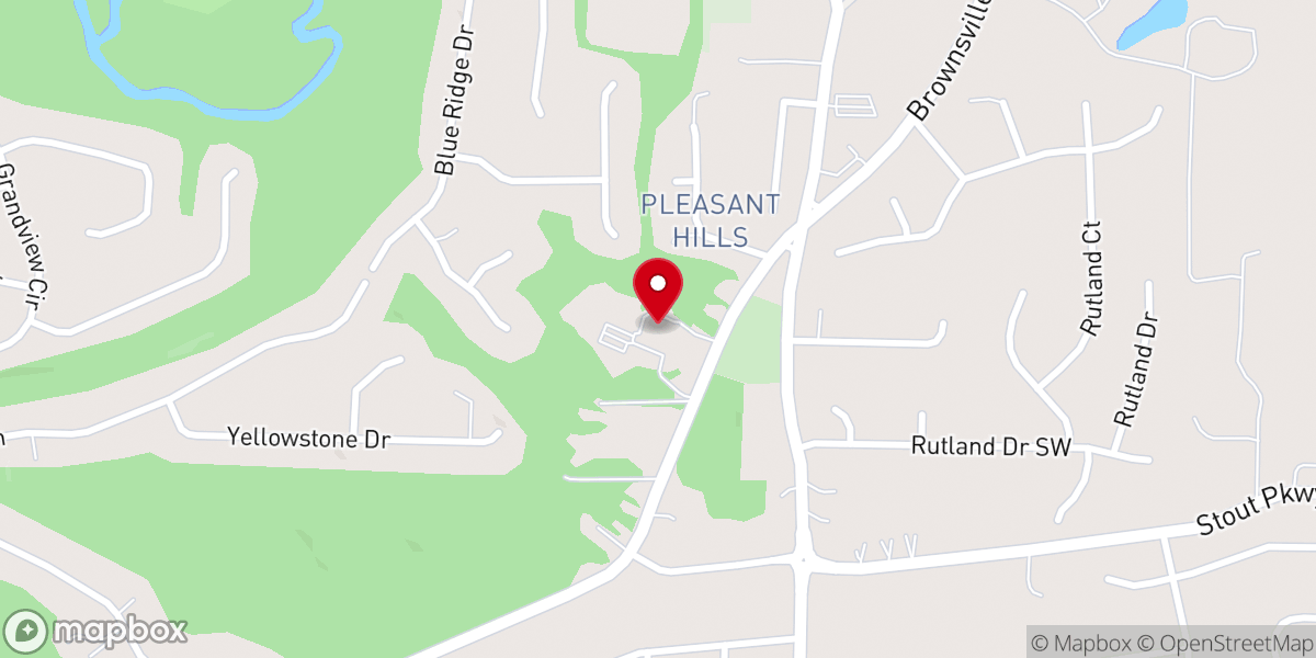Map showing location of Pleasant Hill Baptist Church