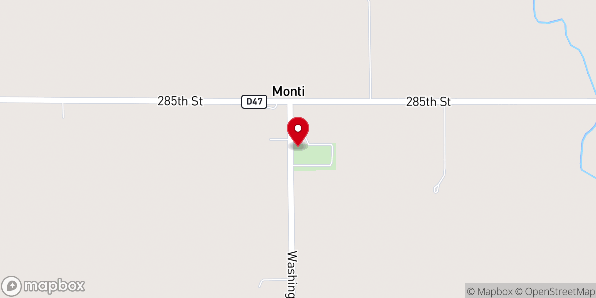 Map showing location of St. Patrick's Church - Monti