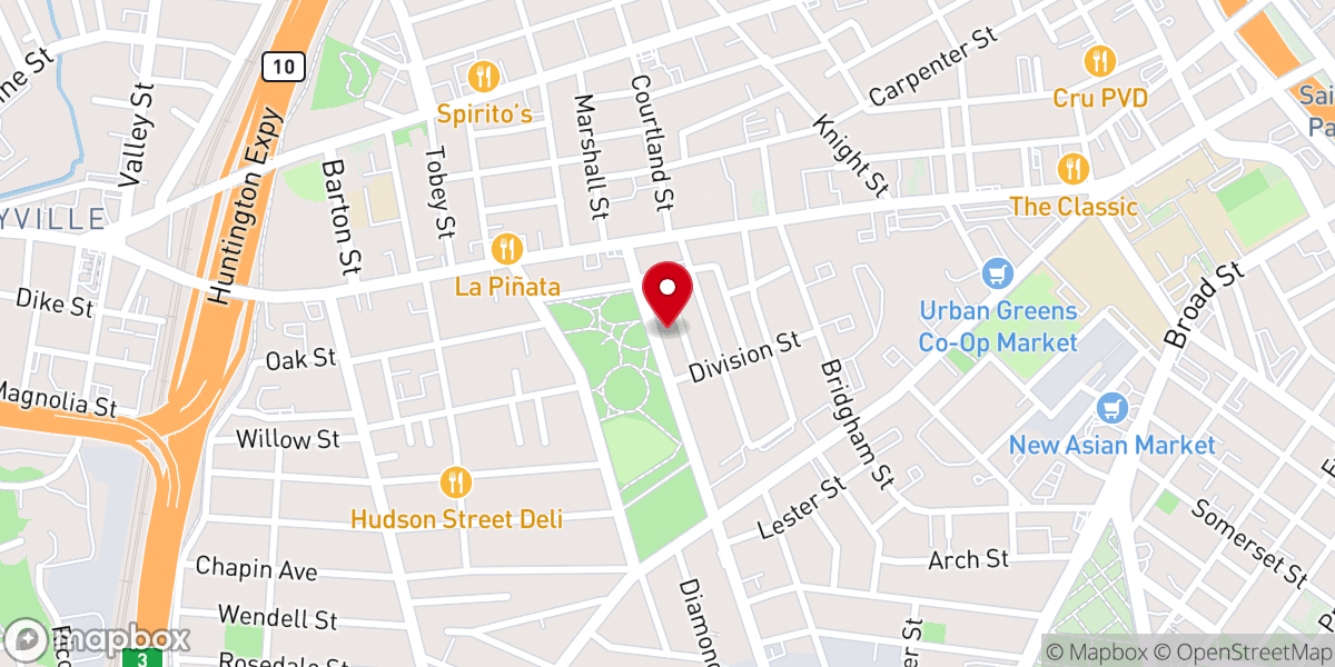 Map showing location of Providence Hmong Church