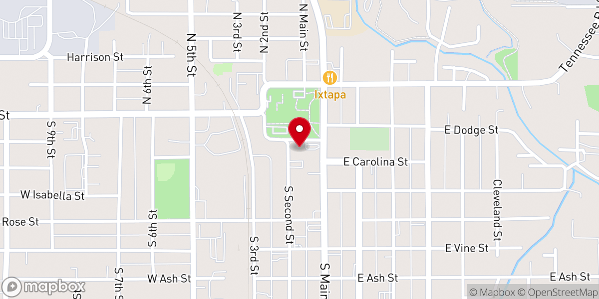 Map showing location of St Edward Catholic Church