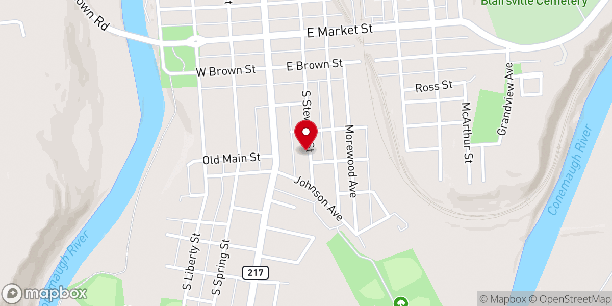 Map showing location of CrossRoads Community Church
