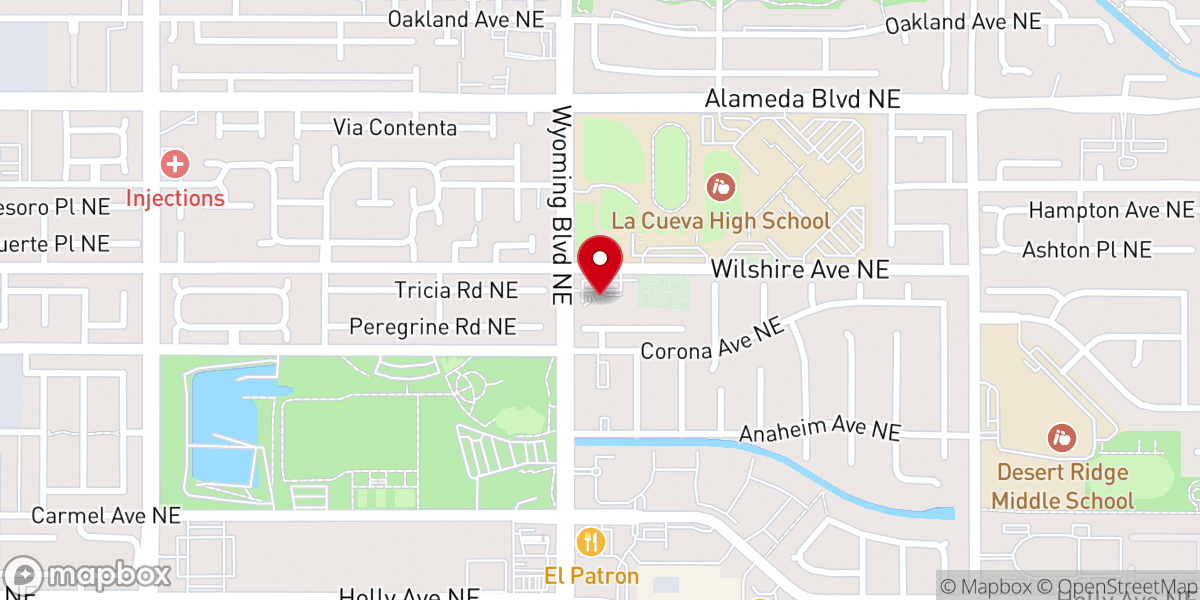 Map showing location of Horizon Baptist Church