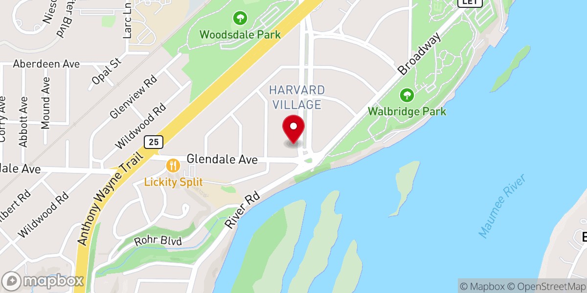 Map showing location of Park Church