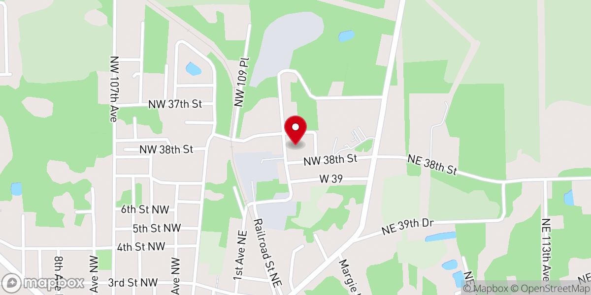 Map showing location of Mount Olive Baptist Church
