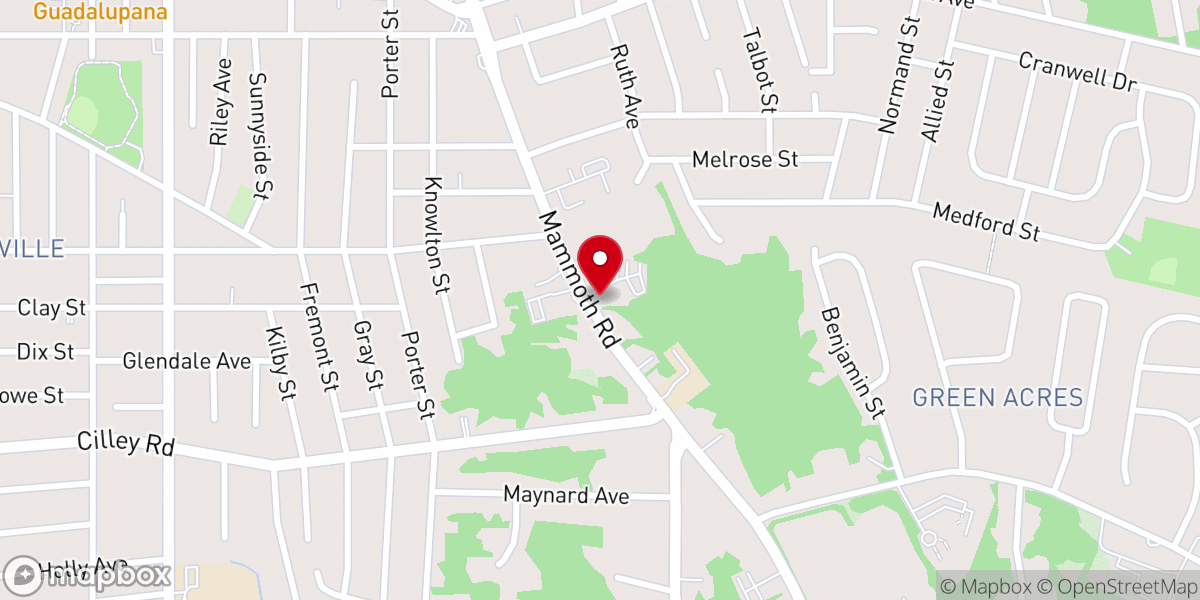 Map showing location of Faith Baptist Church