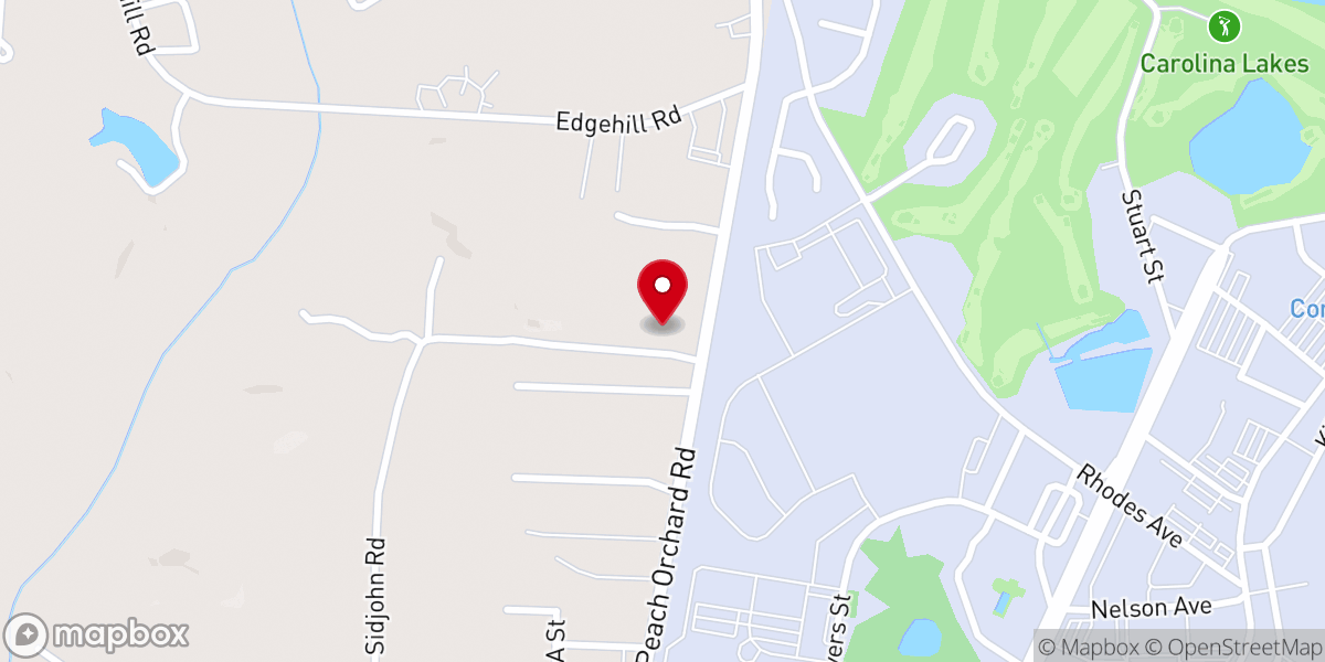 Map showing location of Shaw Heights Baptist Church