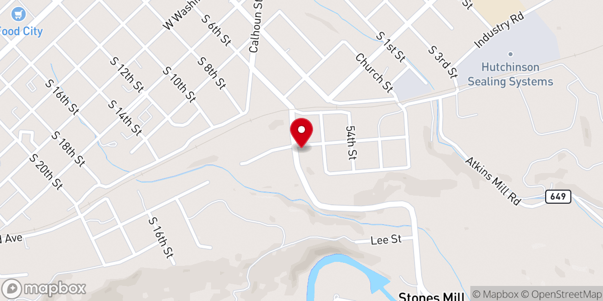 Map showing location of Bibleway Baptist Church