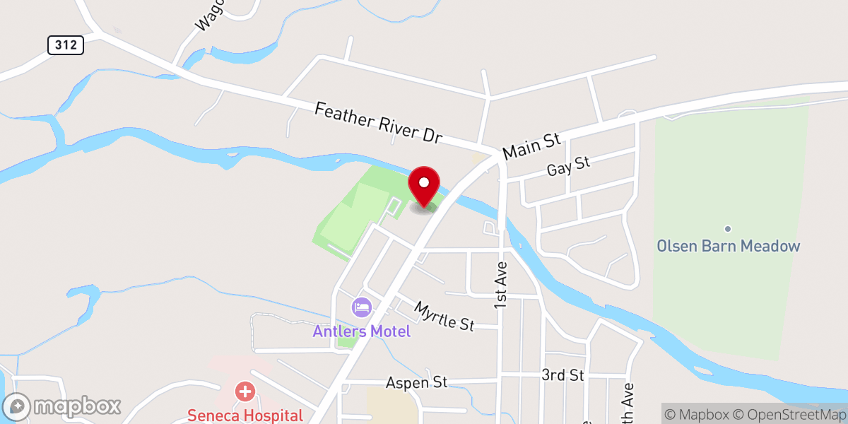 Map showing location of Mt. Lassen Theatre