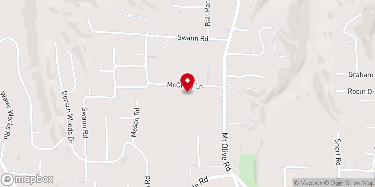 Map showing location of Mt Olive Alliance Church