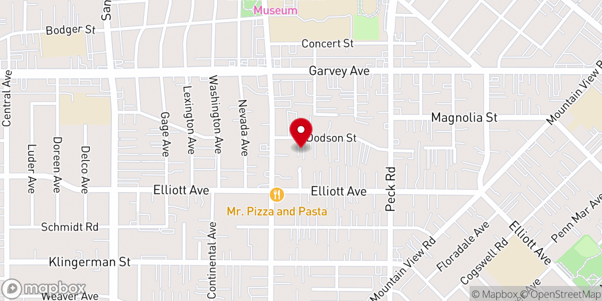Map showing location of Monte Sion Iglesia De Dios
