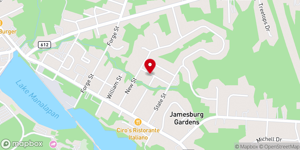 Map showing location of Faith Tabernacle Church