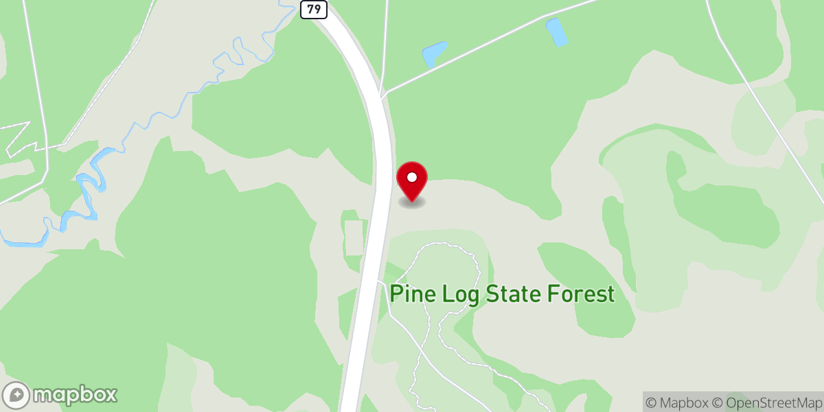Map showing location of Pine Log Wildlife Management Area