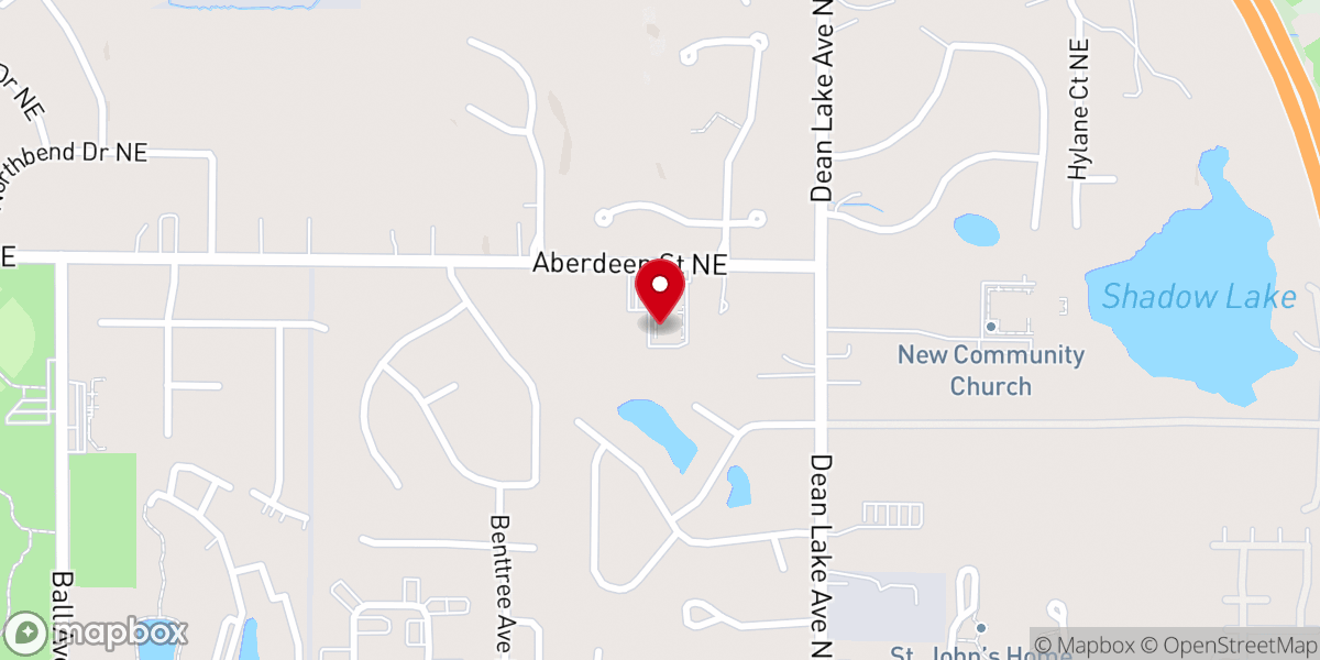 Map showing location of Trinity Baptist Church