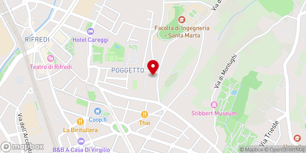 Map showing location of Convento Padri Cappuccini Montughi