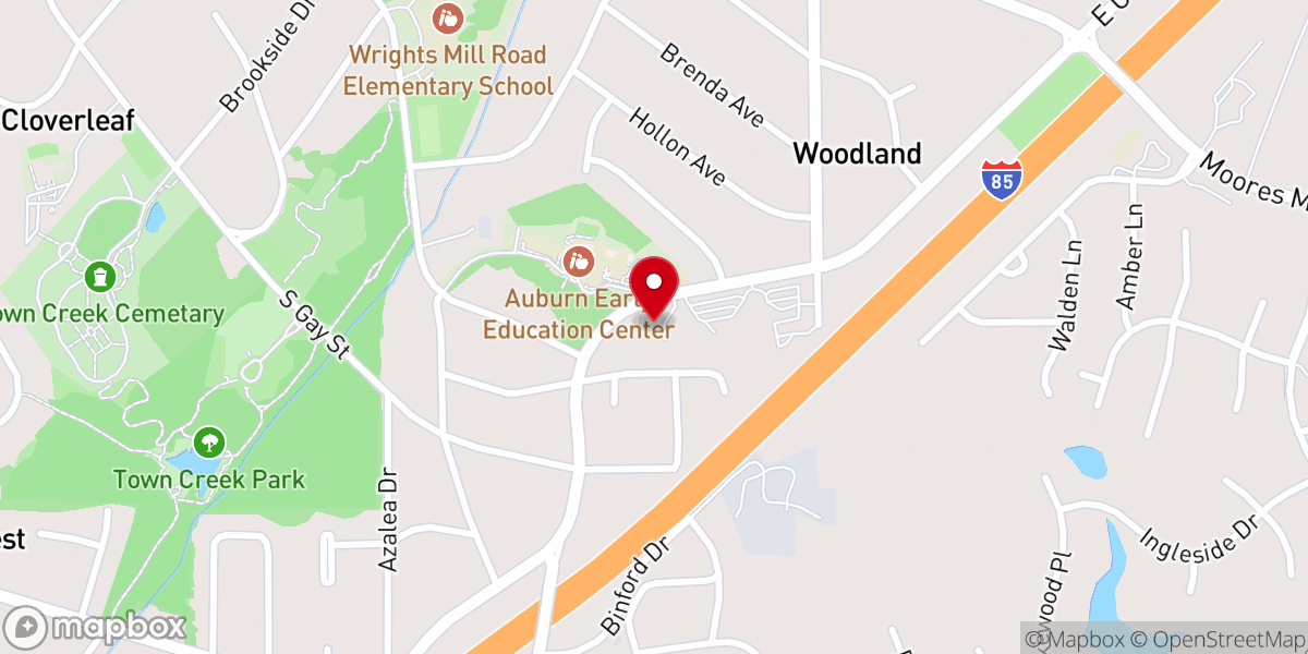 Map showing location of Village Christian Church