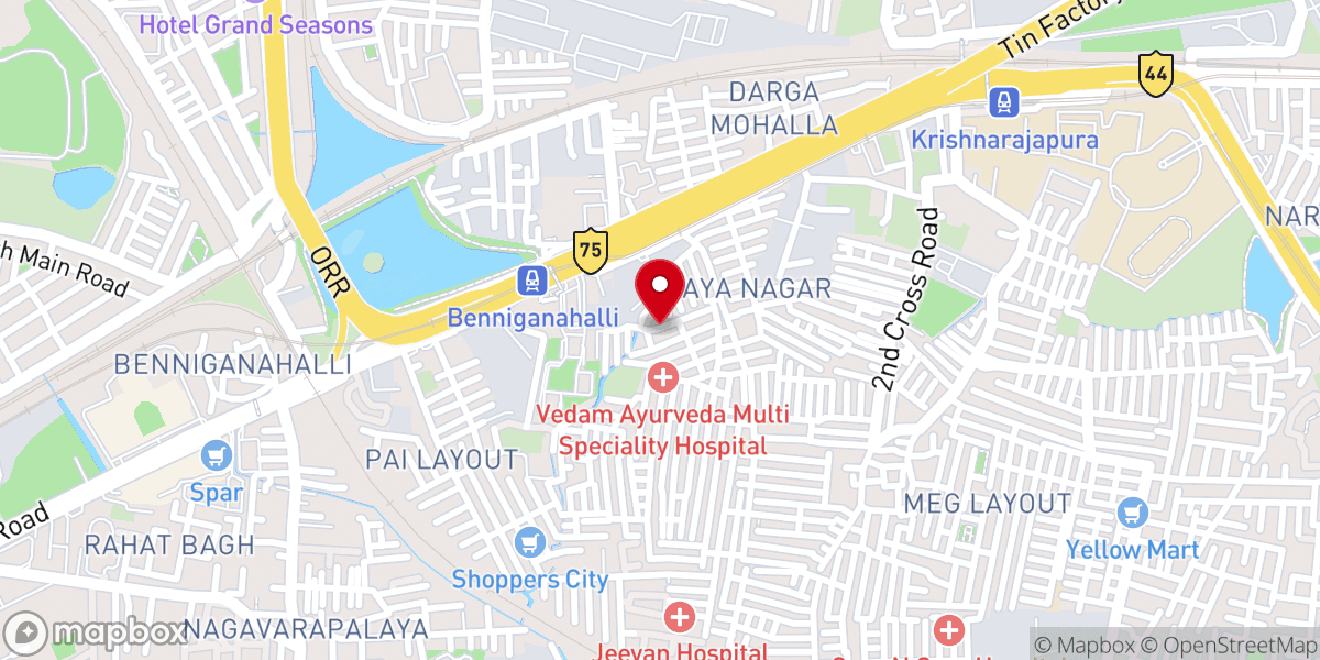 Map showing location of CSI Karunalaya Tamil Church