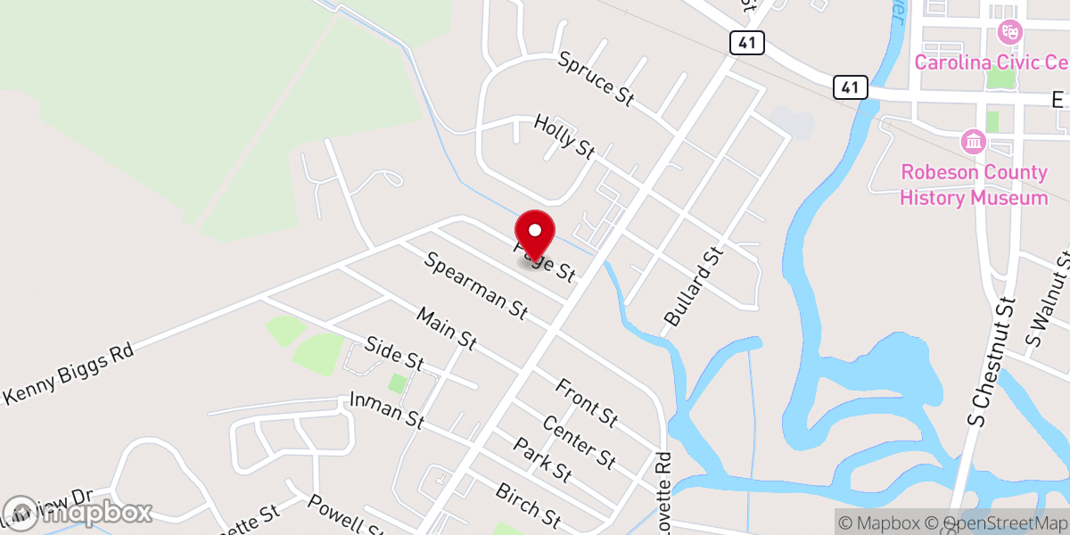 Map showing location of Mt Sinai Holiness Church