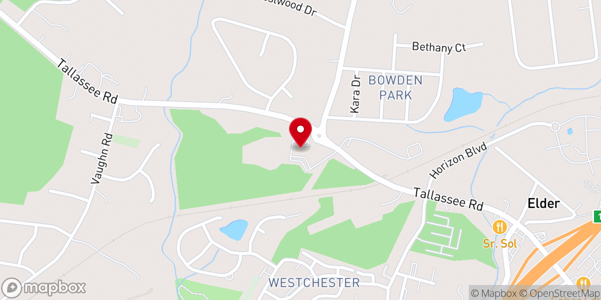 Map showing location of Calvary Bible Church