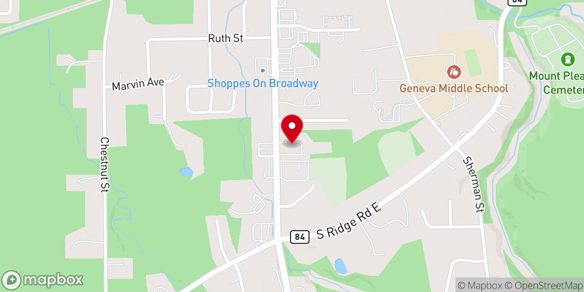Map showing location of Christian Counseling Associates of Eastern Ohio