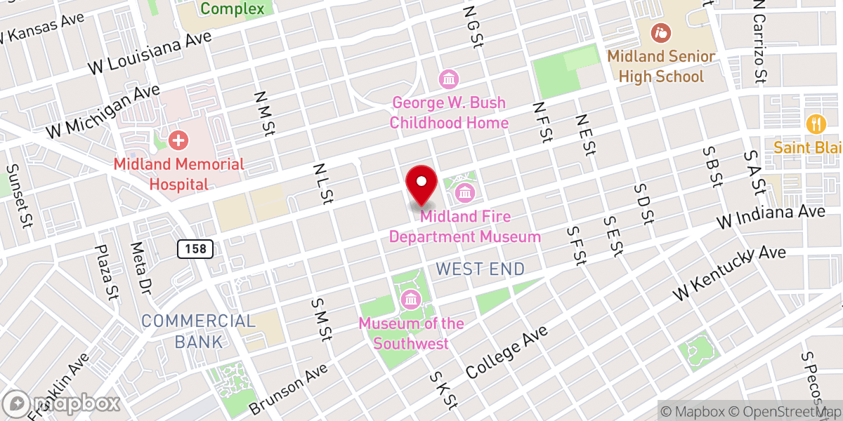 Map showing location of Abundant Living Christian Center