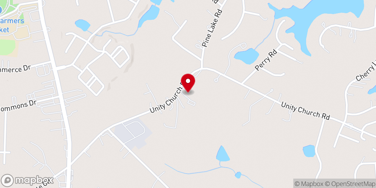 Map showing location of Unity Presbyterian Church