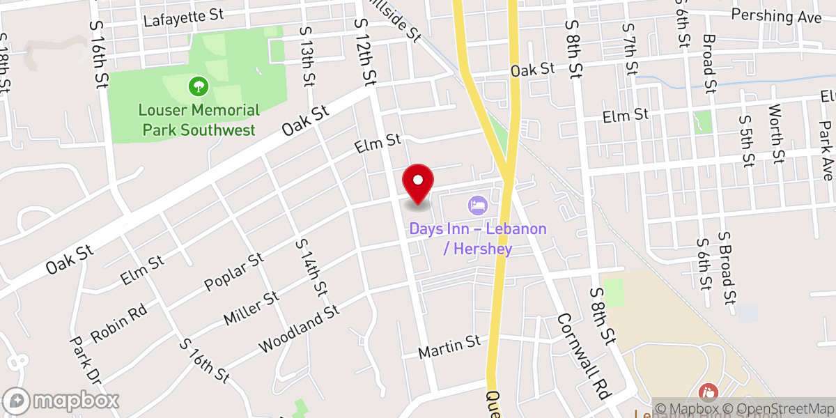Map showing location of St Andrews Presbyterian Church