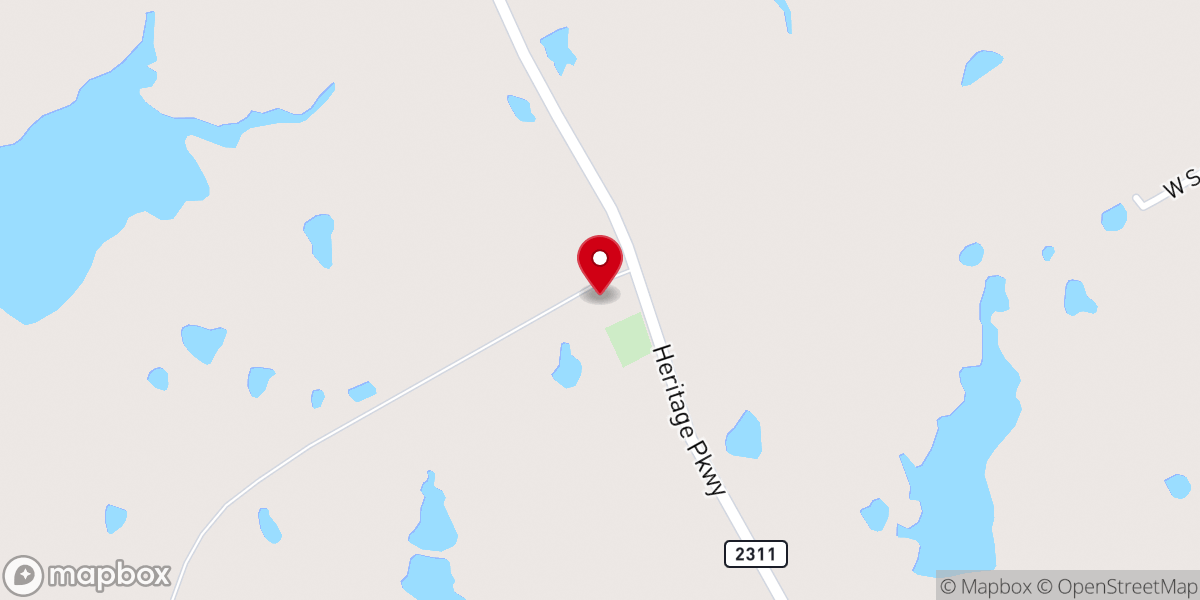 Map showing location of Olive Branch Baptist Church