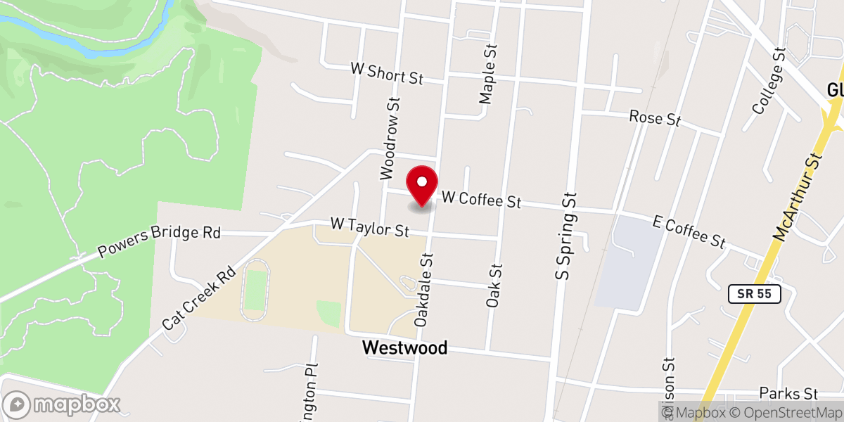 Map showing location of Living Water Pentecostal Church