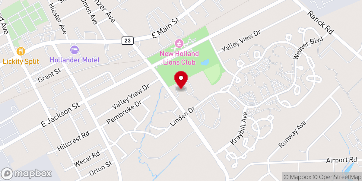 Map showing location of Grace Family Church