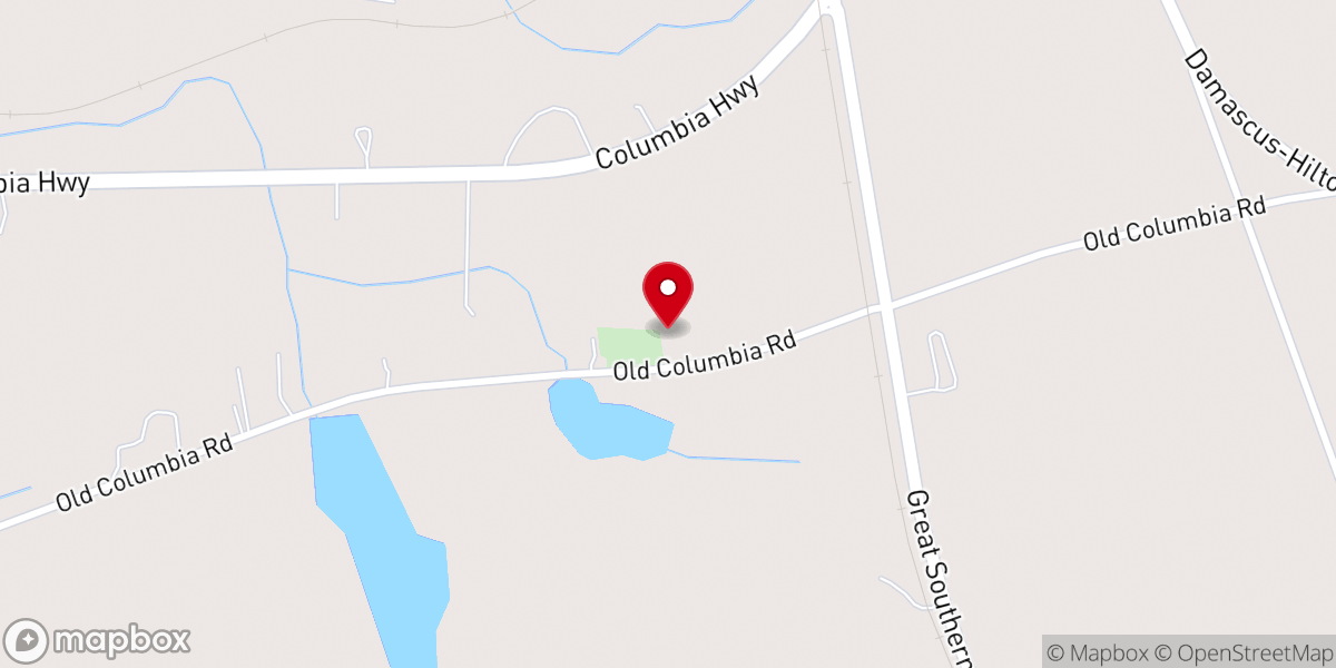 Map showing location of Ebenezer Church