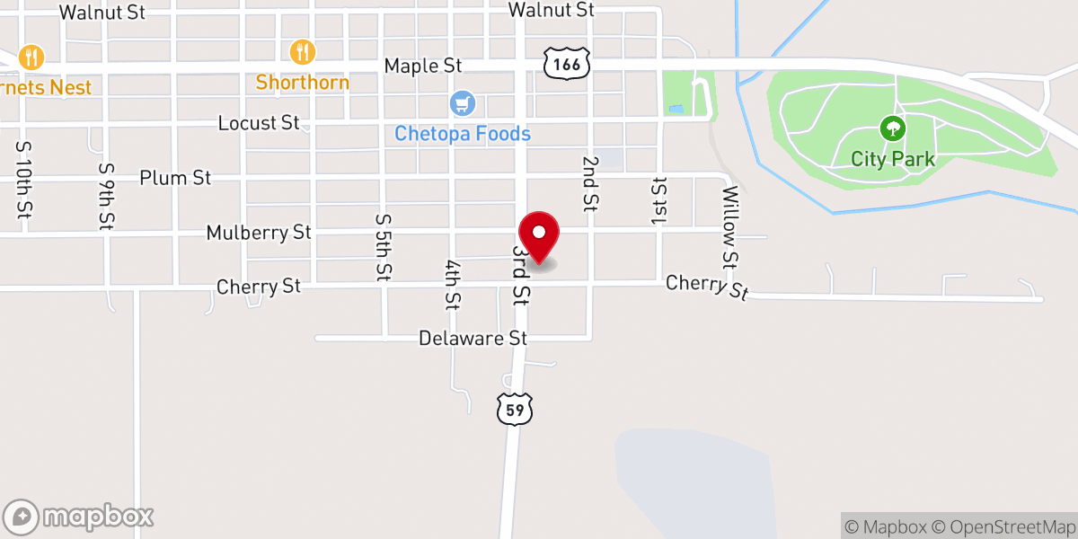Map showing location of Community Bible Church