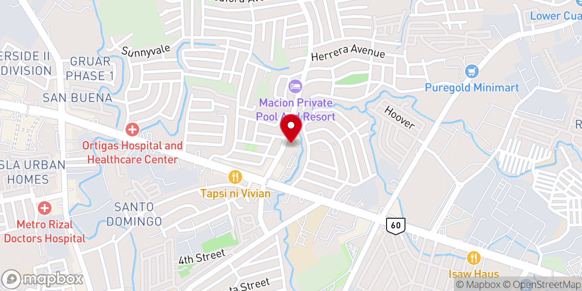 Map showing location of Iglesia Ni Cristo
