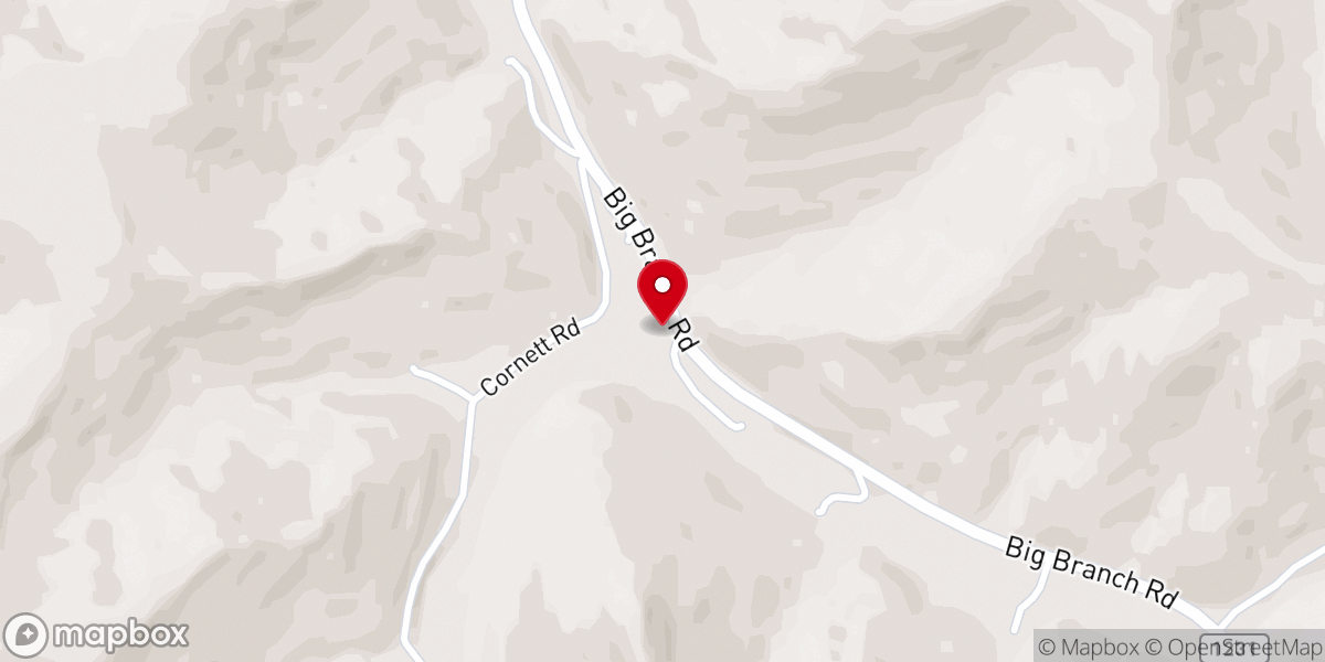 Map showing location of BIg Branch Baptist Church