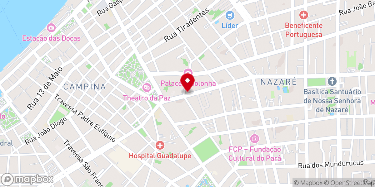 Map showing location of Assembleia de Deus Blindados