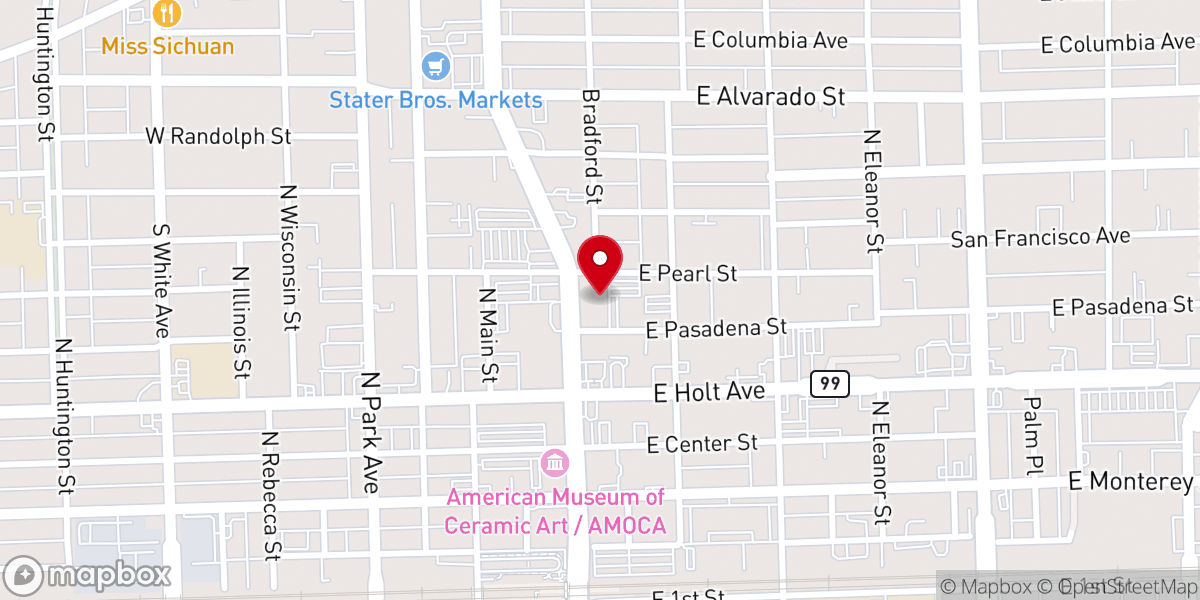 Map showing location of Pilgrim Congregational Church