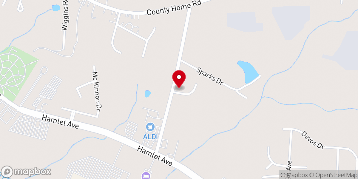 Map showing location of Southridge Baptist Church