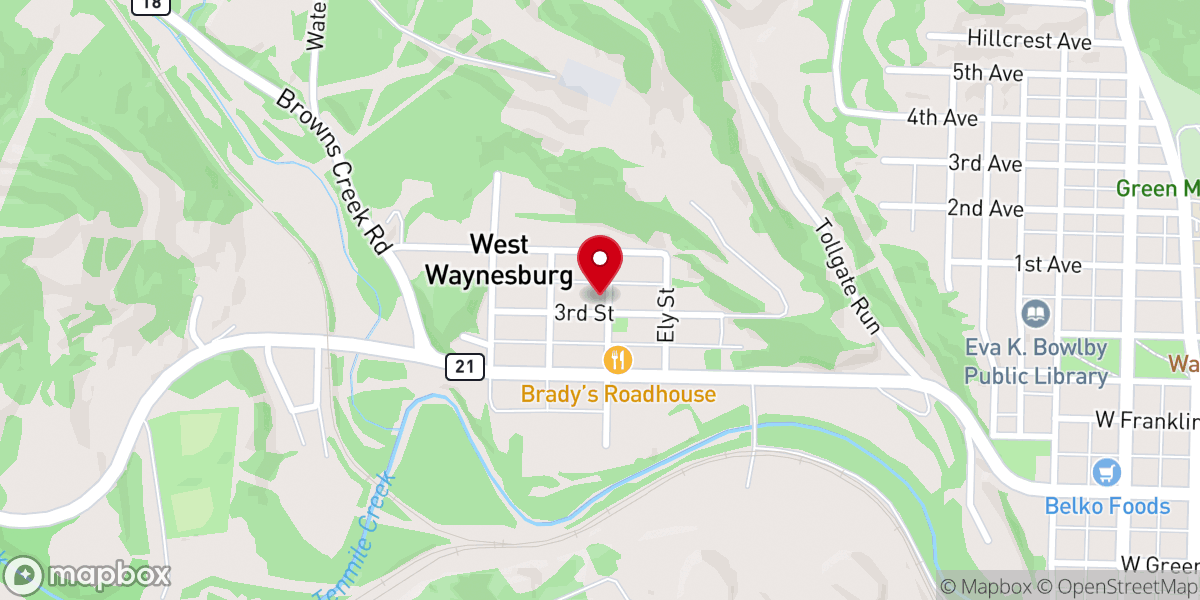 Map showing location of WWJD Christian Center
