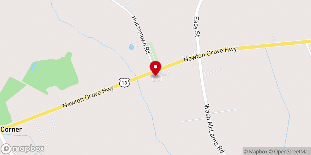 Map showing location of Shady Grove Church