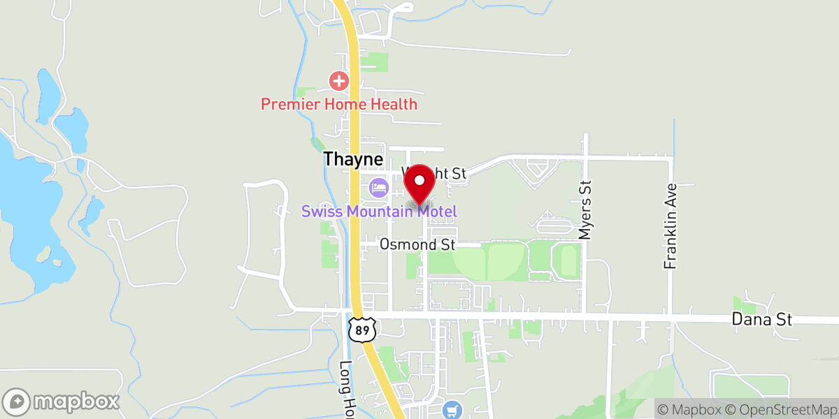 Map showing location of Friendship Baptist Church