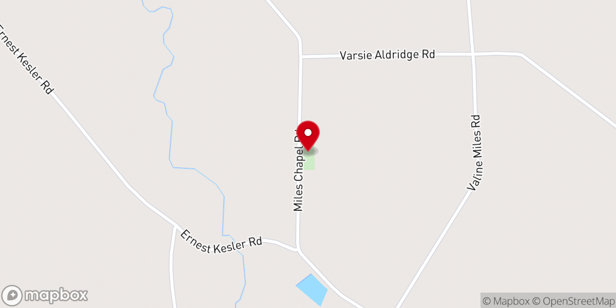 Map showing location of Miles Chapel Baptist Church