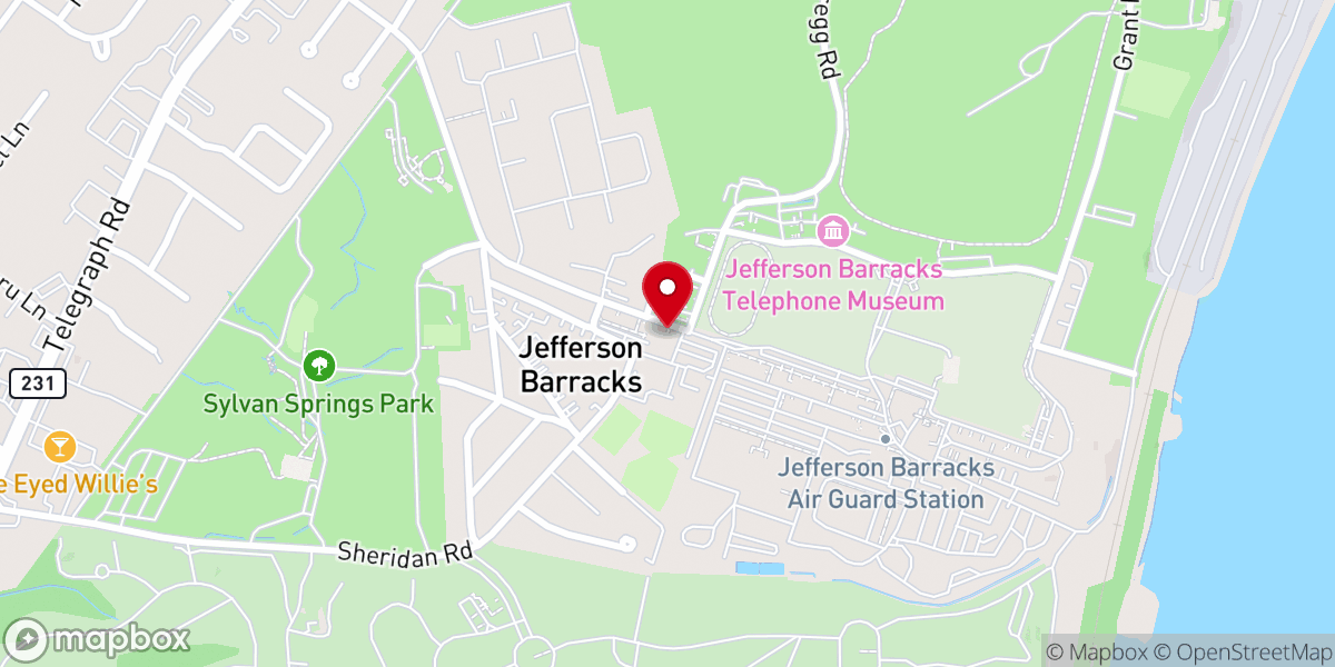Map showing location of St Bernadette Catholic Church