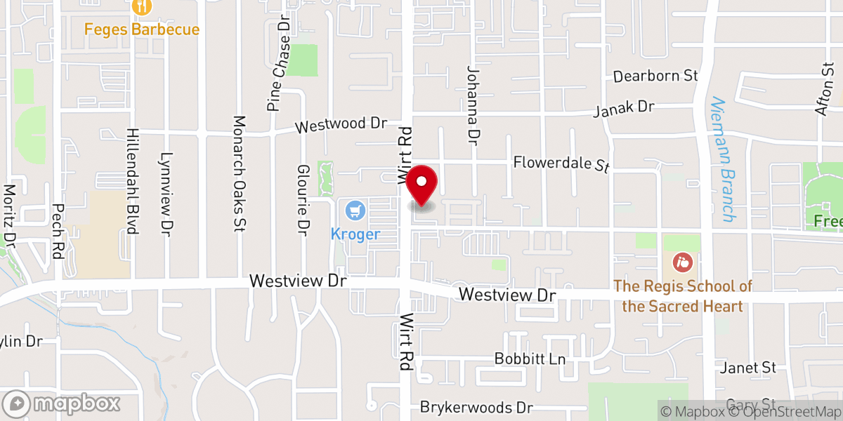 Map showing location of Unitarian Fellowship of Houston