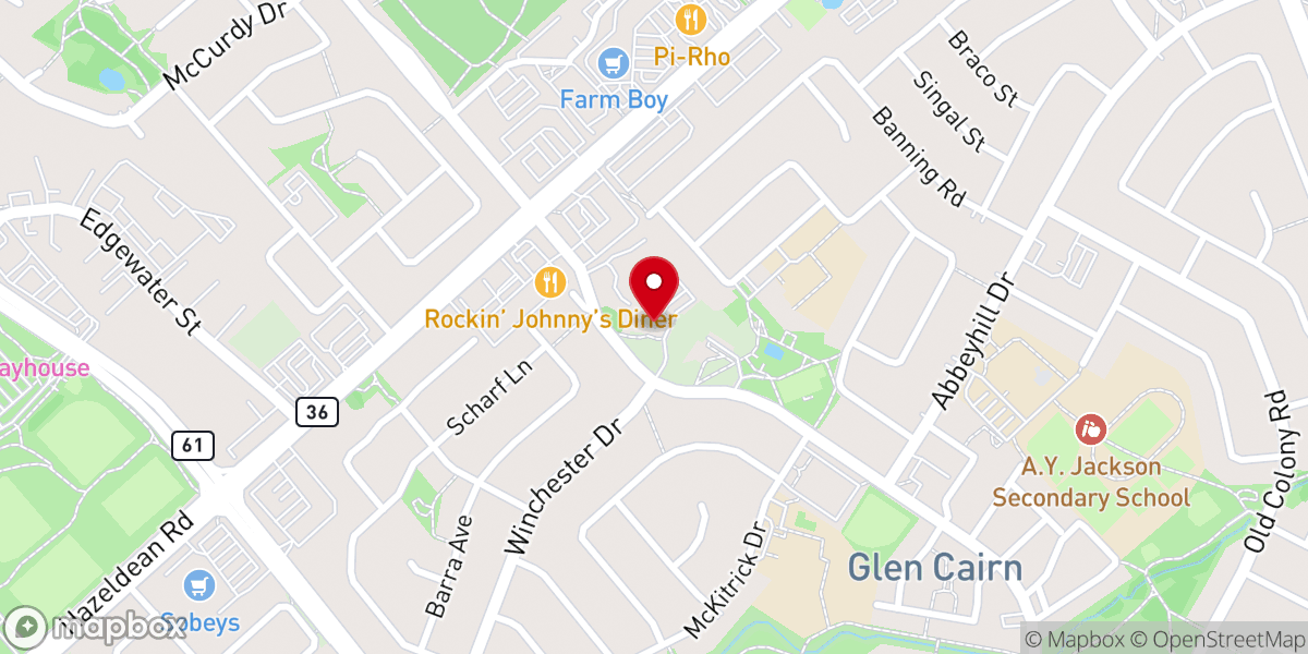 Map showing location of Kanata Community Church