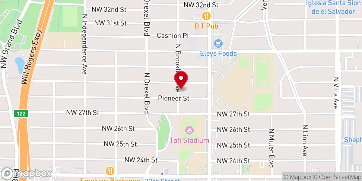 Map showing location of New Deliverance Temple